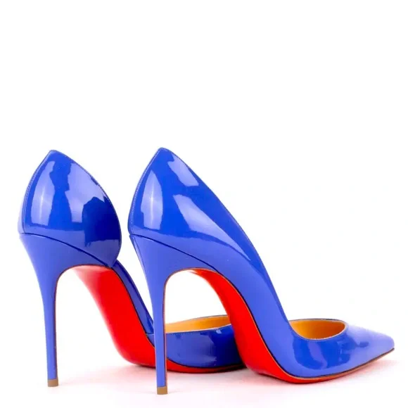 Christian Louboutin Iriza 100mm Pervenche Patent Pumps - Picture 2 of 10